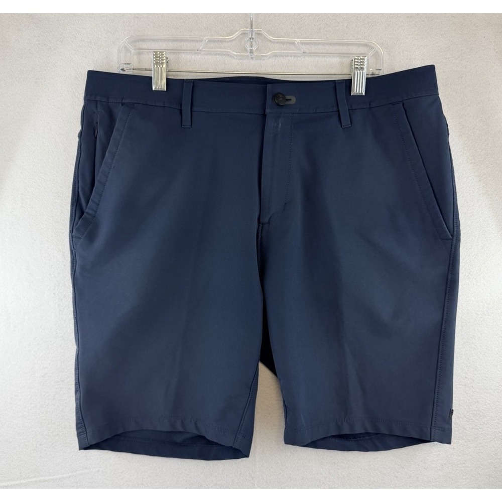 PUBLIC REC Mens Navy‎ Blue Polyester Shorts Size 36 Athletic Casual Golf Preppy